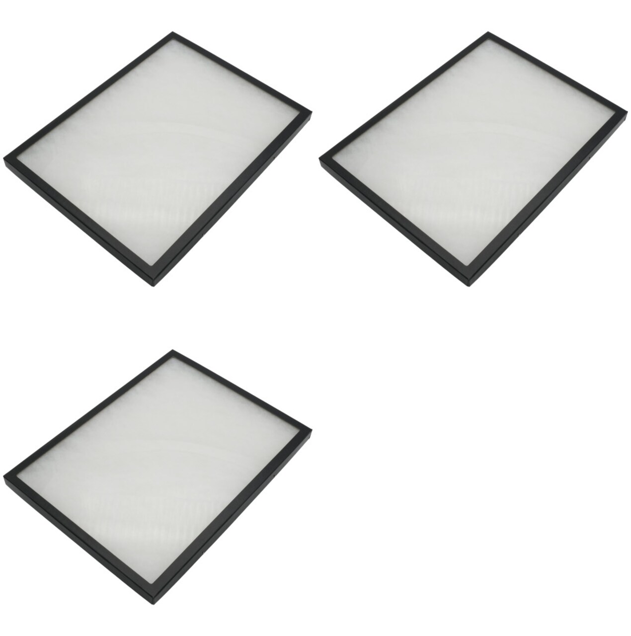 Specimen Antique Display Cases Frame Black with Glass Top 16" x 12" x 3/4" Pack of 3